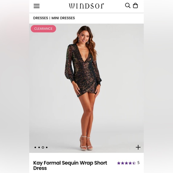 Windsor Dresses & Skirts - Windsor Kay Formal Sequin Wrap Short Dress